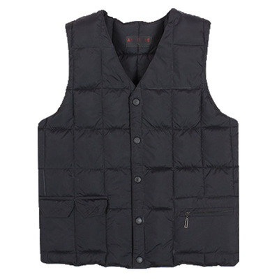 中老年人男坎肩保暖背心羽絨棉和短褲