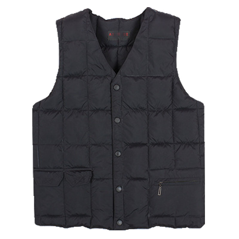 中老年人男坎肩保暖背心羽絨棉和短褲
