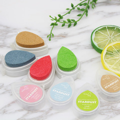 Special carving rubber stamp brick ink Water droplet pearl series ink pad 32 colored SD ink ink 