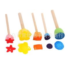 Cross-border 5-color sponge paint brush DIY stamping paint doodle tools for children's painting mushroom brushes
