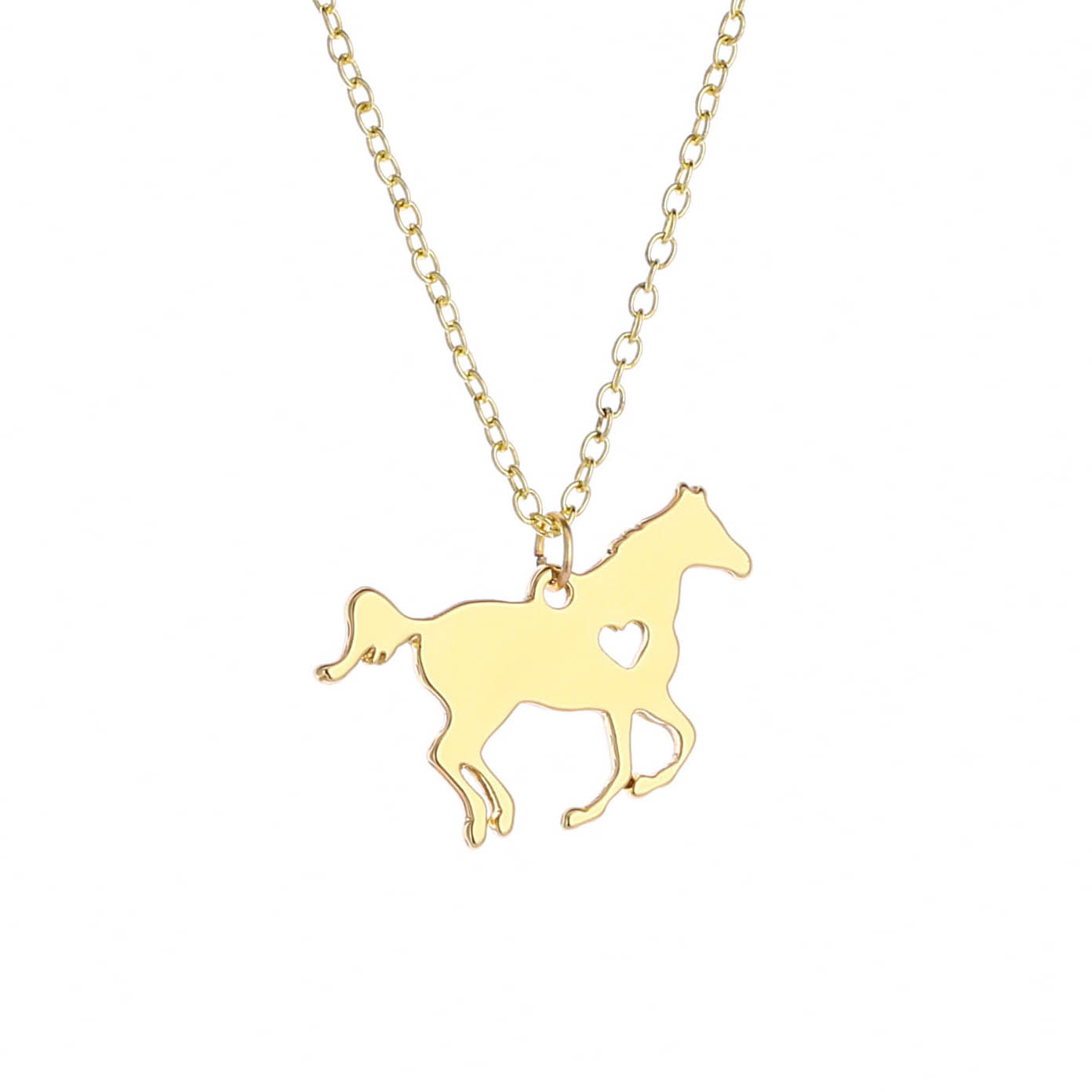 Casual Streetwear Horse Titanium Steel Metal Pendant Necklace display picture 5