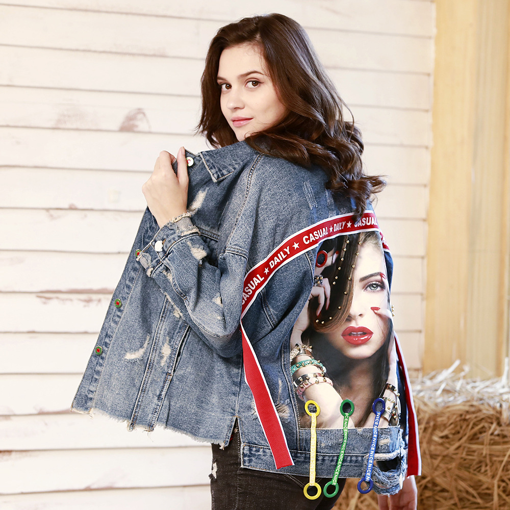 Blouson femme CARTE DES POISSONS en Cow-boy - Ref 3322033 Image 9