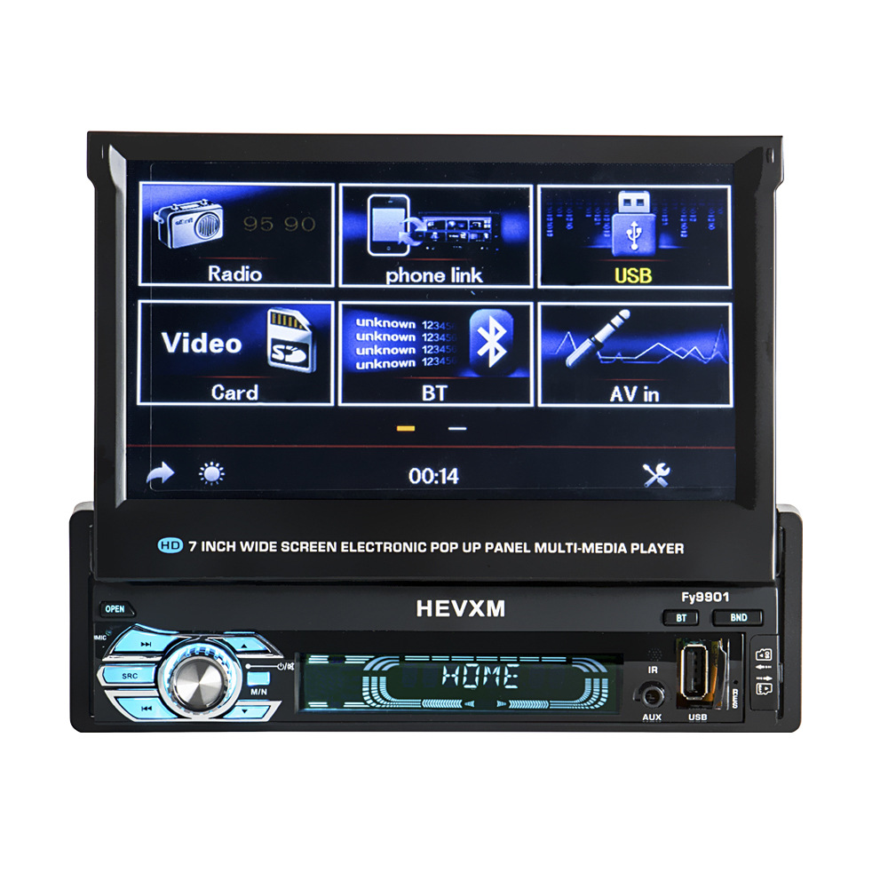 7-inch Single-button Car MP5 Telescopic Navigator Car MP4 Player Bluetooth Reversing Youxian9901