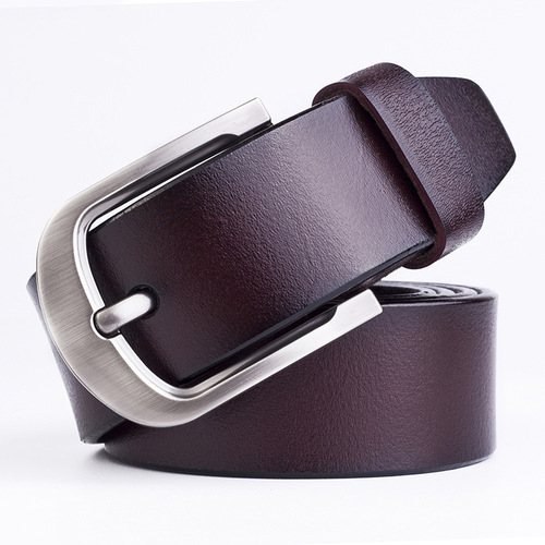 Cross-border supply men's belt pin buckle genuine leather men's belt pure cowhide youth antique belt factory direct sale