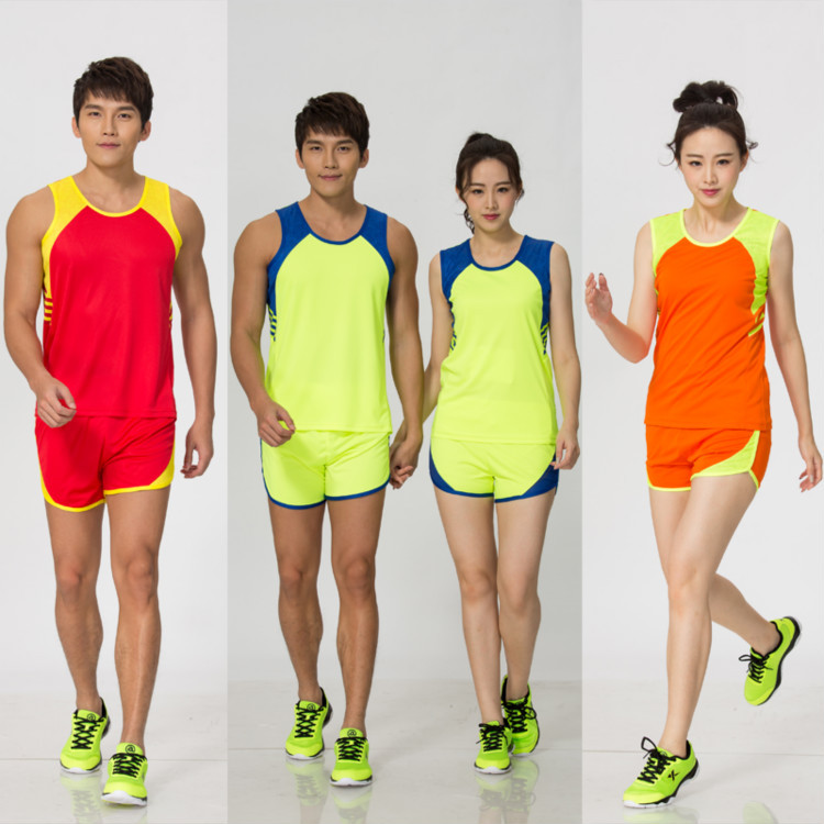 Group purchase men and women Track suit suit children Running clothes Middle school entrance examination Sprint Long-distance running Track and field match train Jersey Printing