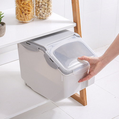 Sealed rice storage bucket rice box 20 catties plastic insect-proof flour bucket kitchen rice jar rice jar rice bucket household 10kg