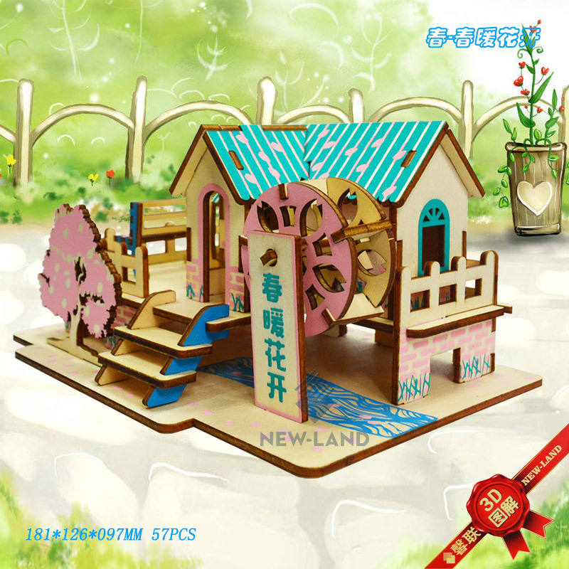 Цветут весенние цветы, лазерная пошаговая 3D иллюстрация