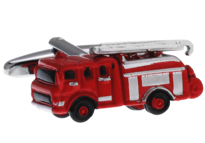 Quality Pure Copper Fun French Cufflinks Men's Gift Jewelry Red Fire Truck Cufflinks in stock