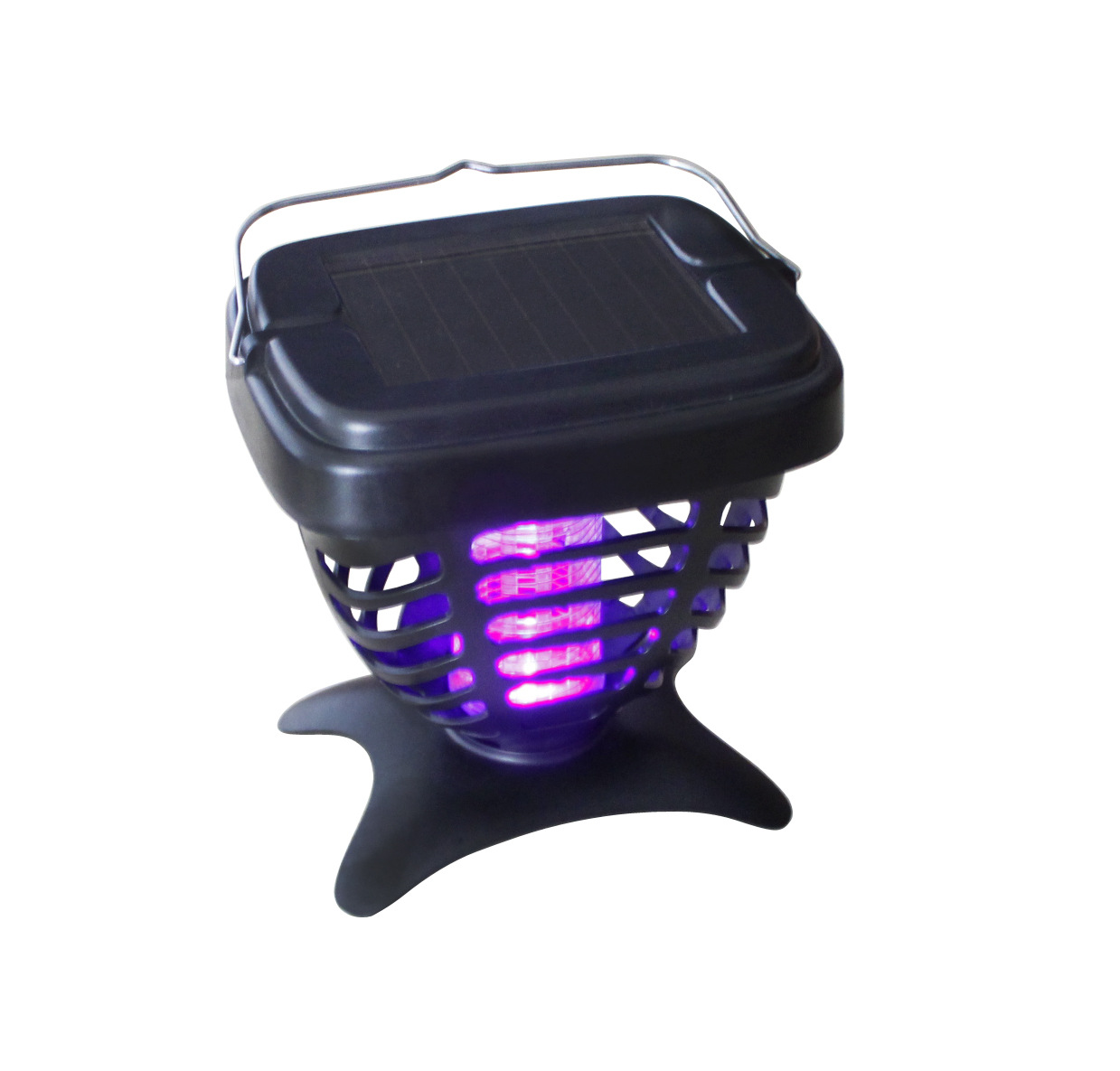 奥讯便携/插地超大太阳能板尺寸电子灭蚊灯（带电池配支架）