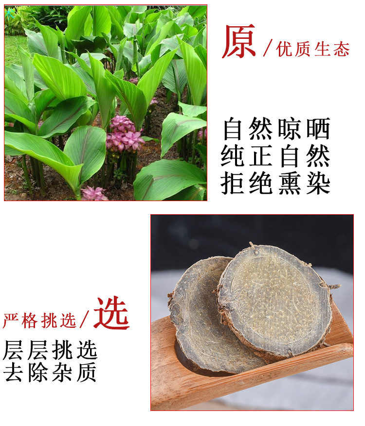 E Zhu Slices (Curcuma zedoaria) — Dried Guangxi Rhizome, Sulfur-Free Bulk Herb key features