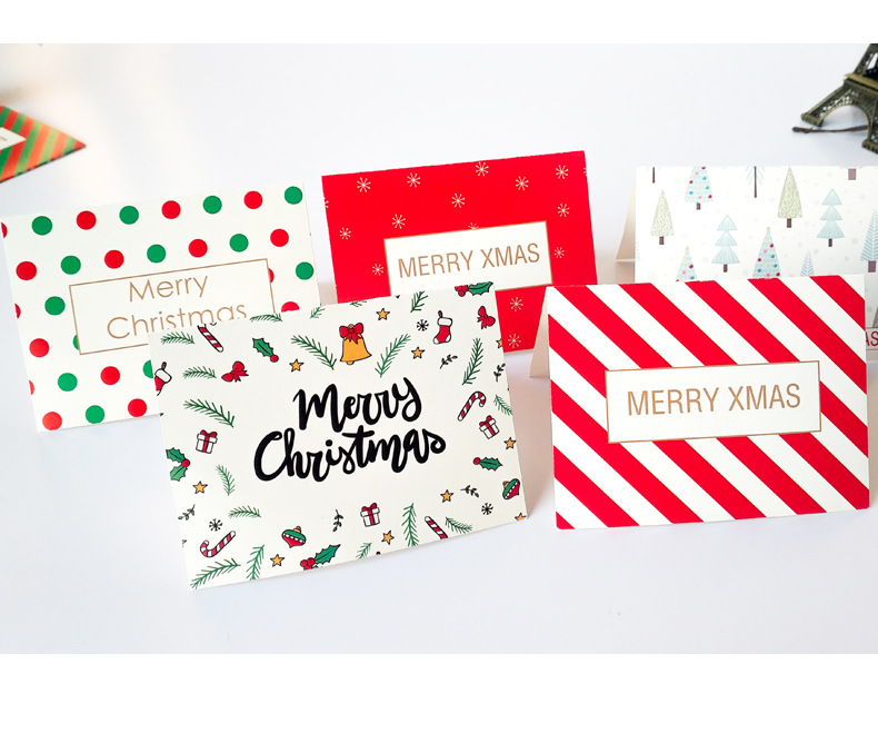 Christmas Cute Letter Stripe Paper Card display picture 2