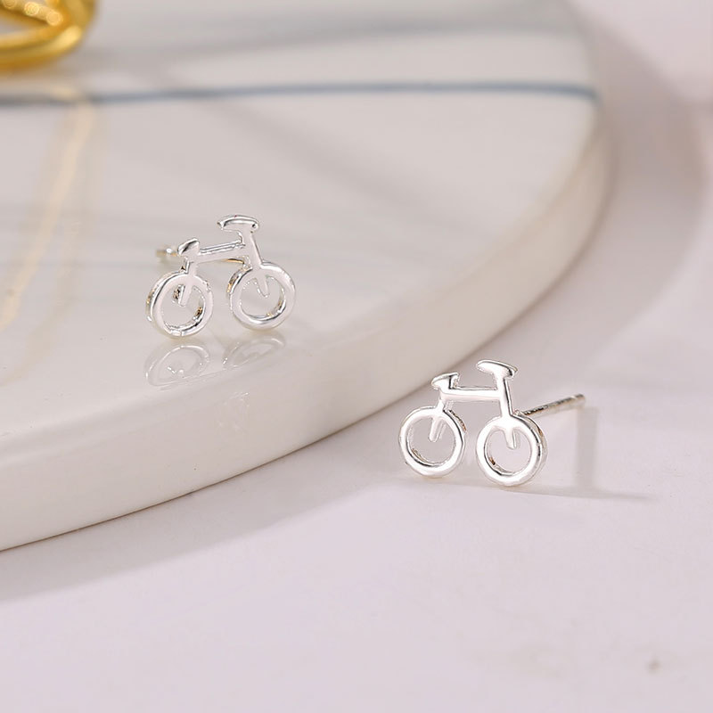 New Creative Mini Bicycle Earrings display picture 4