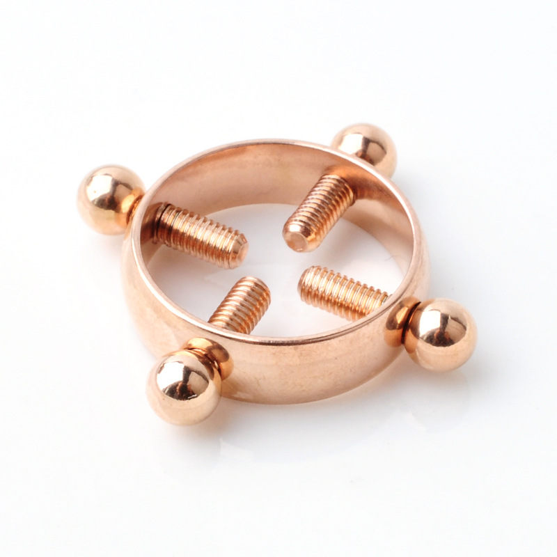 Adjustable Stainless Steel Piercing Jewelry Electroplating Clip Wholesale display picture 4