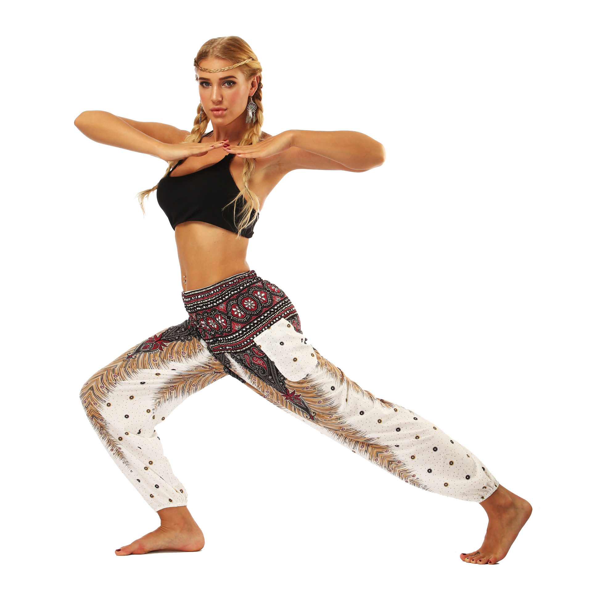 Hot Digital Printing Seaside Loose Belly Dance Ethnic Casual Pants - Pants - Uniqistic.com