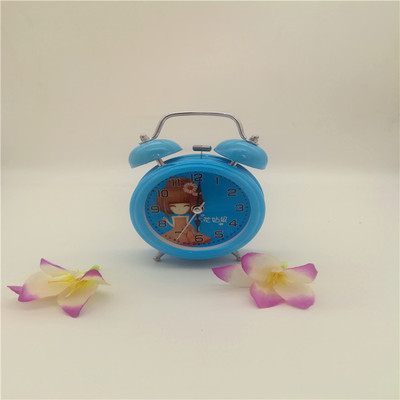 創意新款3寸金屬打鈴鬧鍾 可愛學生禮品鍾表 兒童卡通座鍾爆款