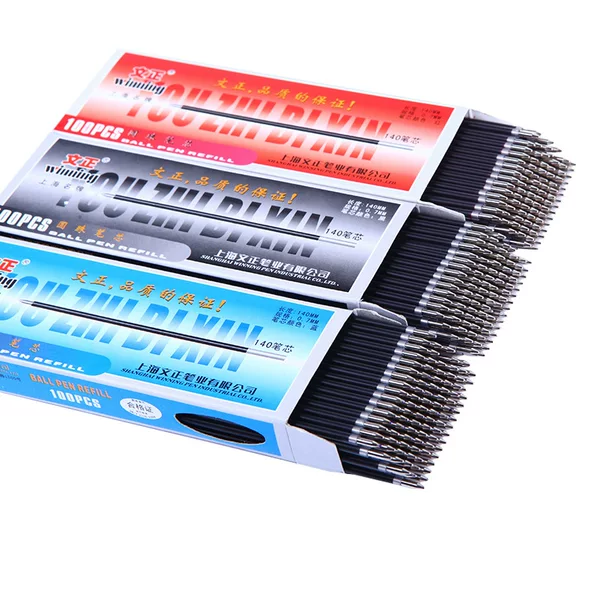Wen Zheng 140 bullet ballpoint pen refills business office refills 0.7mm manufacturers promotional wholesale