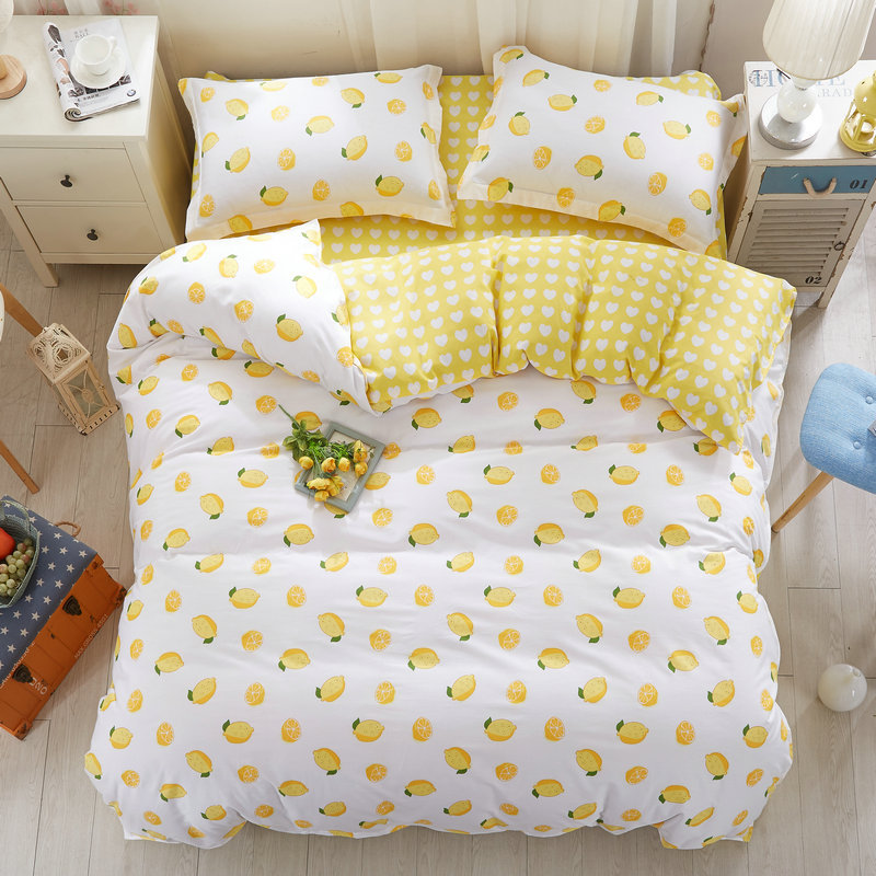 直销全棉床单被套  纯棉四件套 简约印花三件套床品批发一件代发