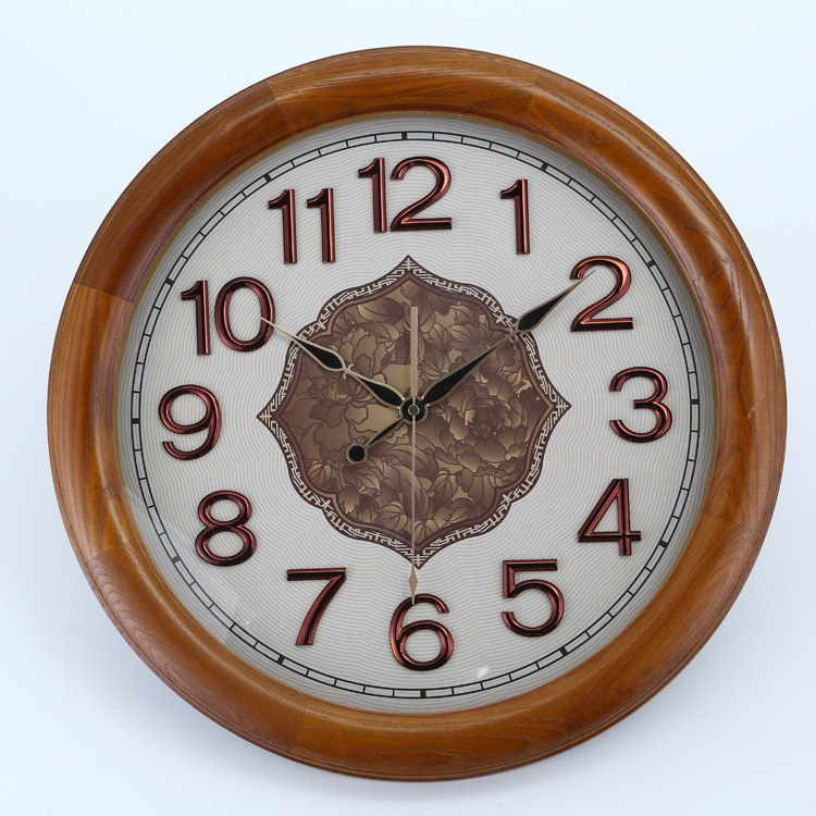 a living room European style Retro woodiness Wall clock G1108A Wall clock Retro Wall clock Mute Wall clock Wall stickers Wall clock