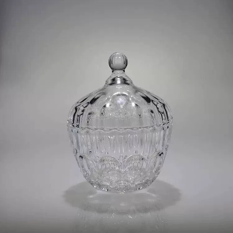 Factory supply bead -dot candy can glass candy cup exquisite high -end heavy rain point candy cup