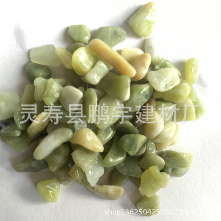 厂家优惠出售  玉石颗粒   3-6mm绿色颗粒