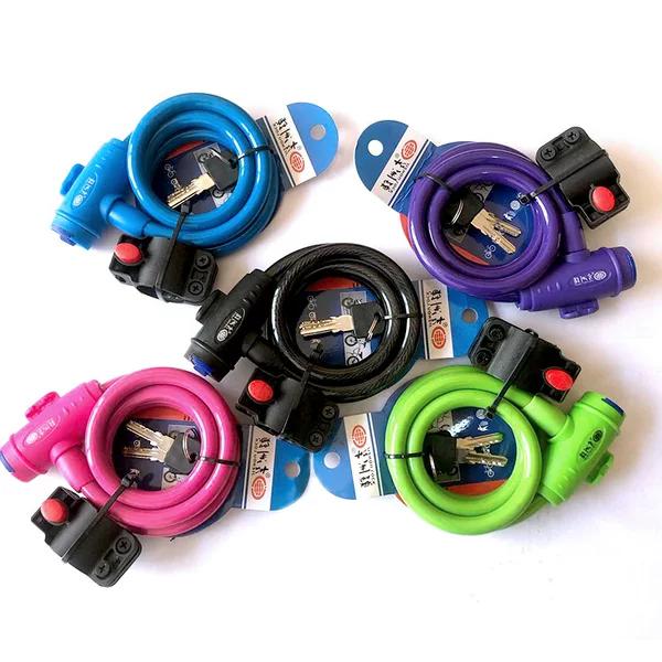 Bold environmental protection 5103 Jizhou car lock bicycle ring lock mountain bike steel cable wire lock alloy steel wire lock