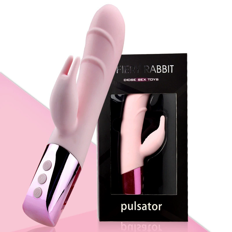 Силиконовый вибрирующий кролик-массажер, USB-зарядка, с двумя моторами, стимулятор G-точки