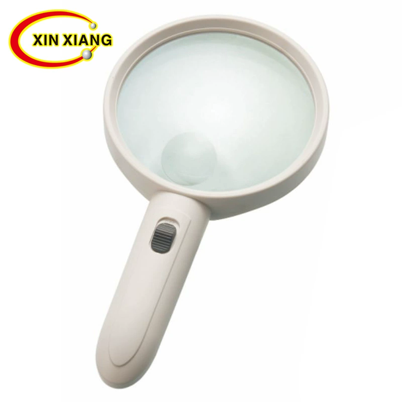 Новая очень большая практичная пластиковая ручная Лупа идентификация антикварное наблюдение 4LED два кратных 6B-9