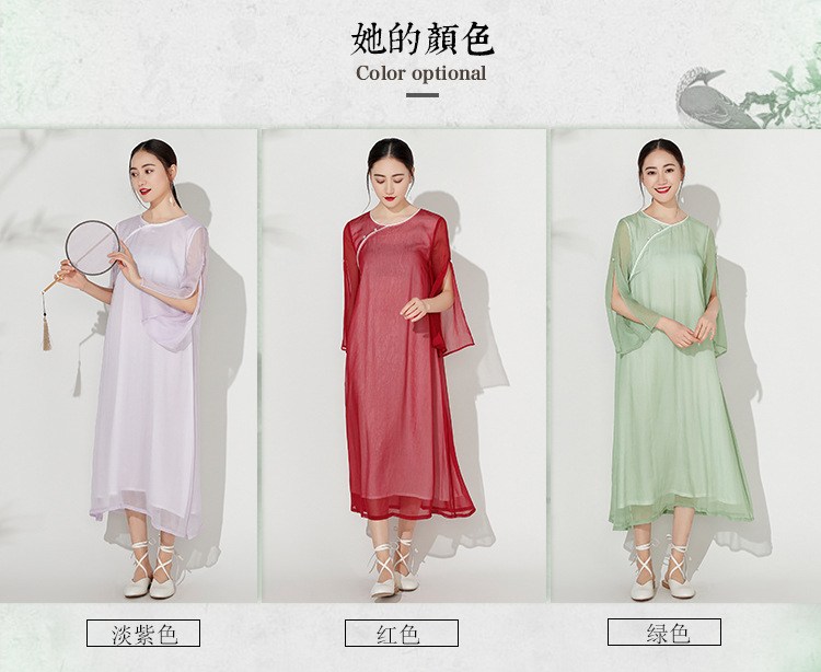 Robe femme WEN DONG en De la soie - Ref 3335935 Image 9