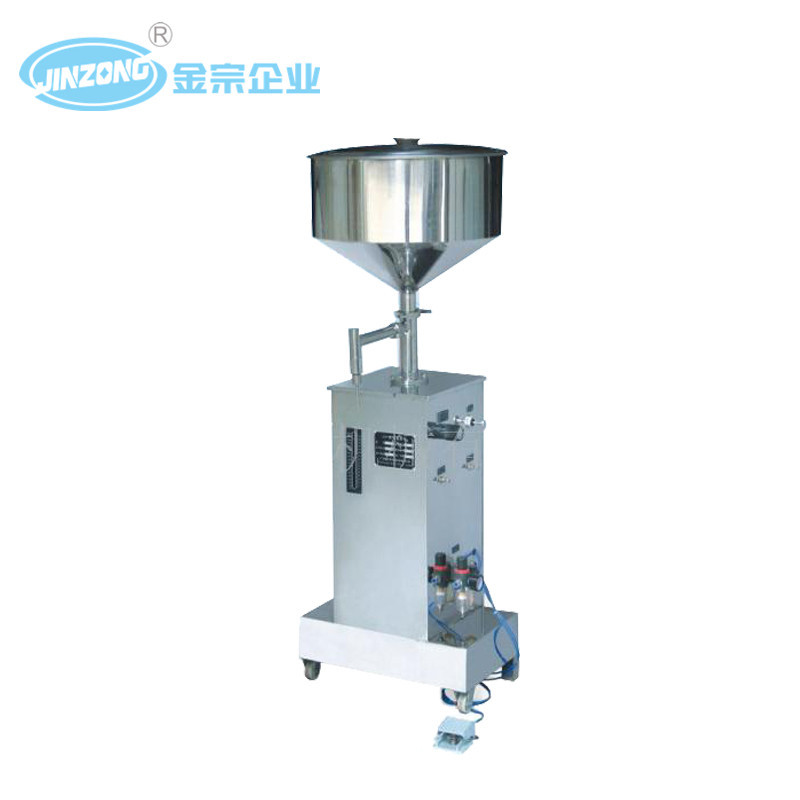 金宗厂家直销立式恒温搅拌加热填充机 玻璃胶填充机 高粘度灌装机