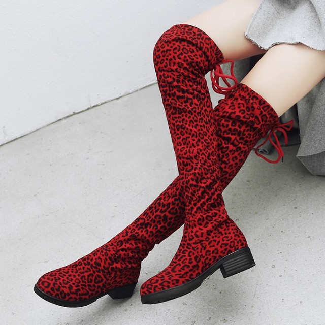 Spring and Autumn New Women’s shoes European and American long boots thin leg elastic boots 