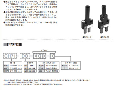 全新原装日本NKE气动式夹盘CH71-DO复动薄型高精度 平行手指气缸|ru