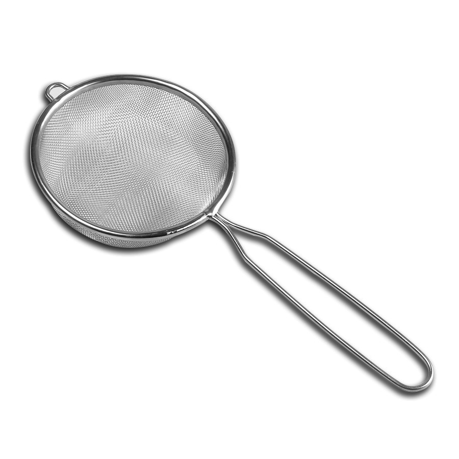 烘焙工具不鏽鋼勺型面粉篩加厚網篩金屬材質寬邊油隔斜紋篩子批發