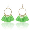 Fashionable earrings with tassels, retro accessory, European style, boho style