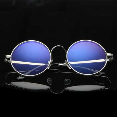 时尚复古男女士防蓝光辐射电脑镜上海滩圆形平光眼镜圆框眼镜框架|ms