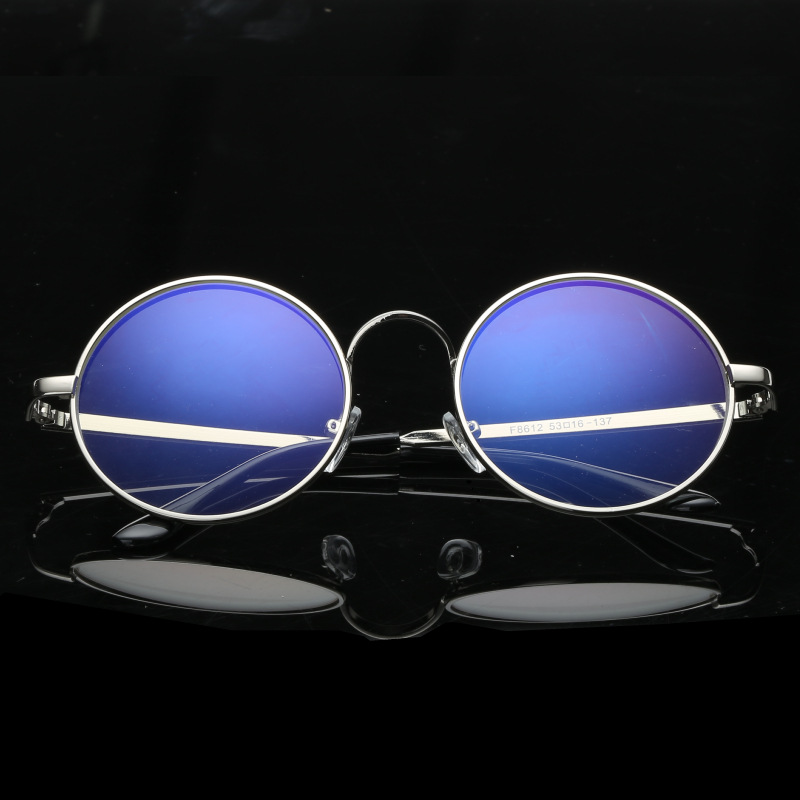 时尚复古男女士防蓝光辐射电脑镜上海滩圆形平光眼镜圆框眼镜框架|ms