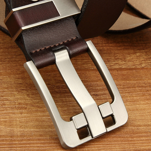 Cross-border new foreign trade men's belt pin buckle cowhide genuine leather belt retro casual factory direct sales one piece drop shipping