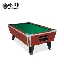 哈野投幣式台球桌高密度板石板實木台球桌手動投幣桌球台