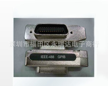 GPIB接線插頭 IEEE488散件頭 CN24PIN頭刺破式+外殼 IE488轉換頭