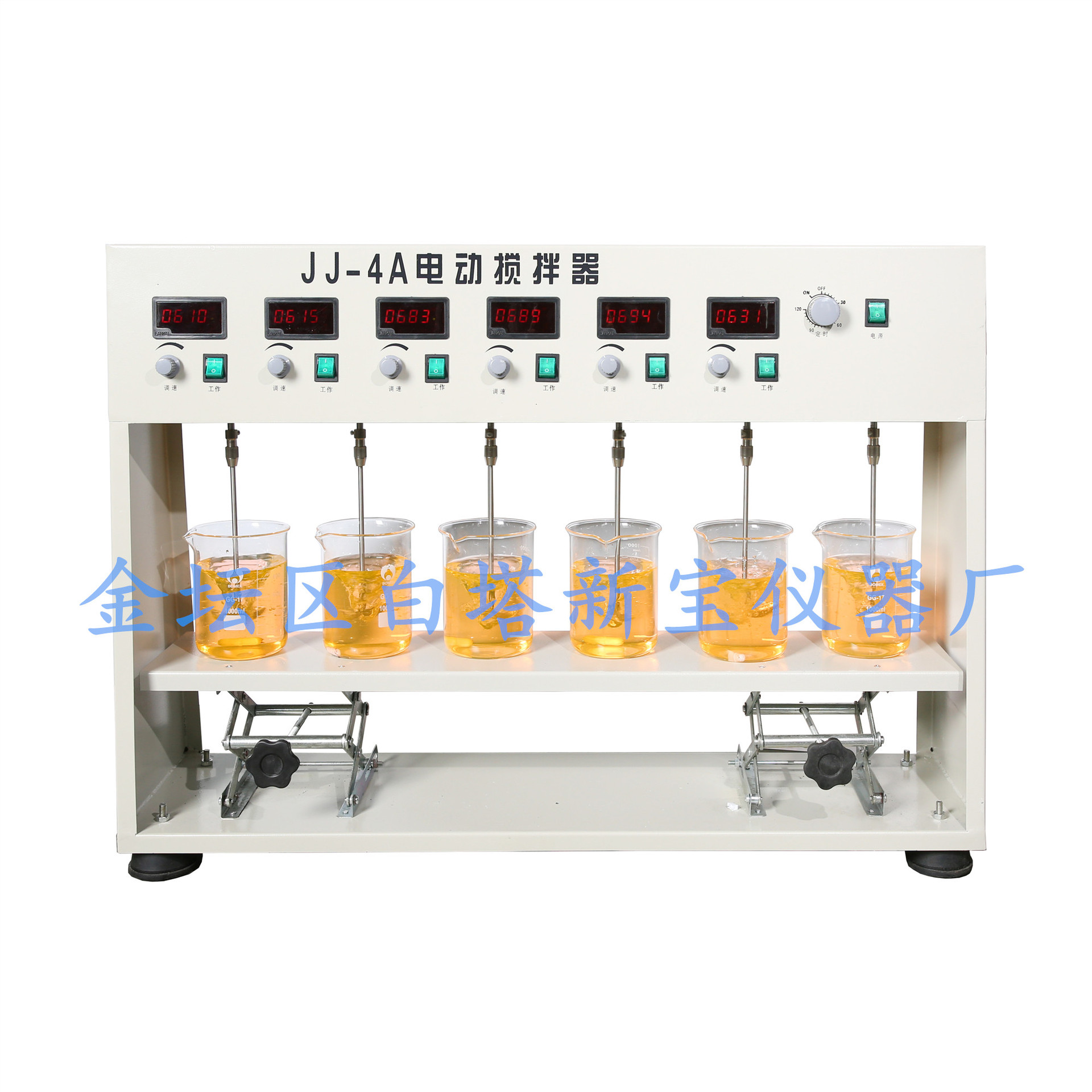 JJ-4A六联电动搅拌器 转速数显单独可调 6个数显表  恒速设定