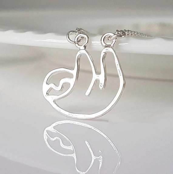 small sloth panda koala bear pendant necklace