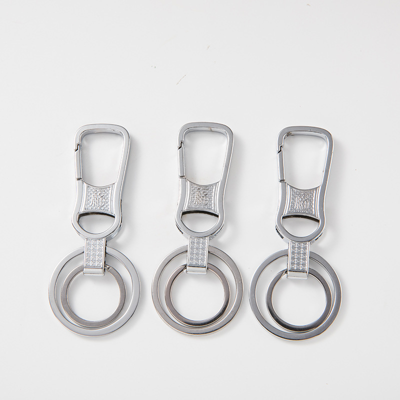 Men's double ring waist keychain, "Fu" character car keychain, car keychain, Xinmeida two-yuan department store supermarket detail image 13