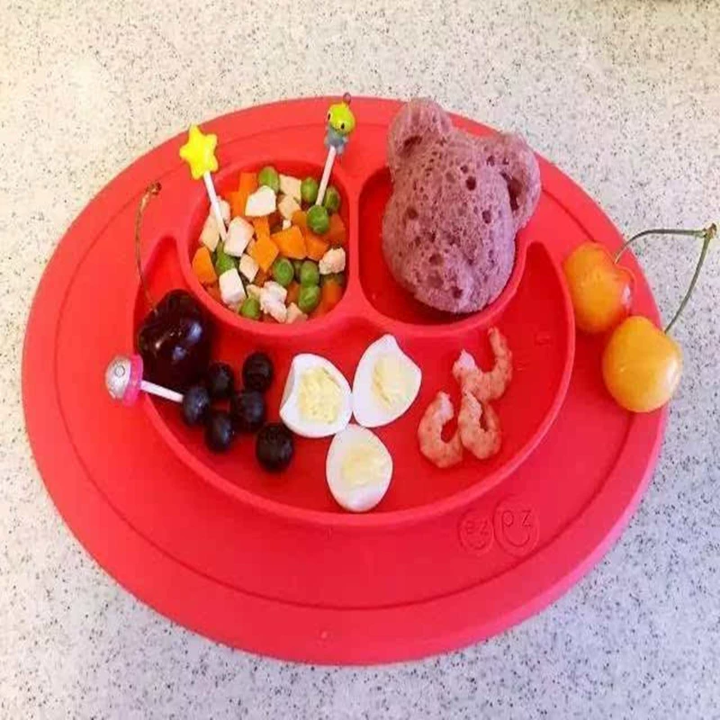 Силиконовая детская тарелка