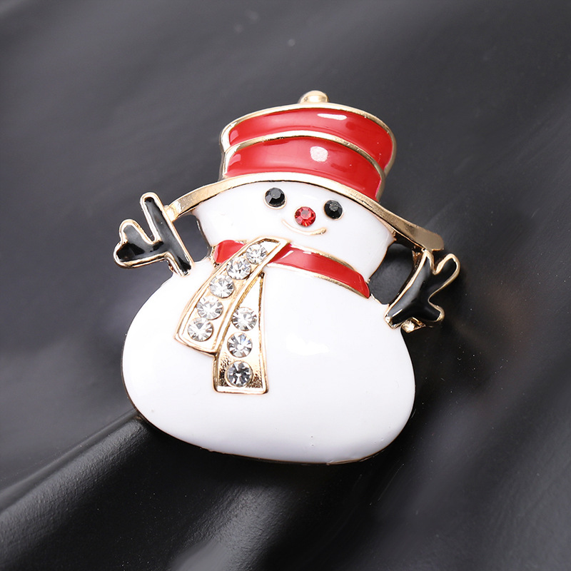 wholesale joyera rbol de navidad mueco de nieve corbata calcetines guantes broche nihaojewelrypicture30