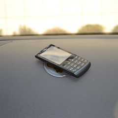 Car Round Non-slip Mat Silicone Car Mat In-car Interior Ornament Small Perfume Accessory Strong Adhesive Anti-slip Non-skid