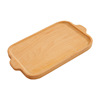 Rectangular wooden small dinner plate for feeding, tableware