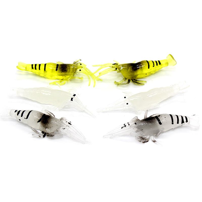 Soft Shrimp Fishing Lures Soft Plastic Baits Bass Trout Fresh Water Fishing Lure