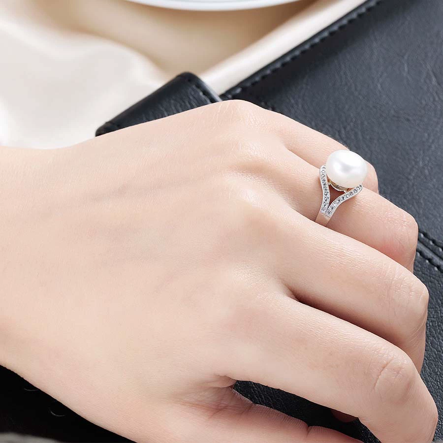  adjustable ring pearl, European style, Aliexpress