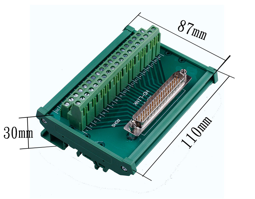 兼容ADAM-3937 DB37孔 端子板 接线模块 37芯公母可选 中继端子台-阿里巴巴