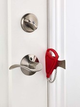 portable lock便携式门扣锁临时房门挡 顶门器阻门器 防盗锁