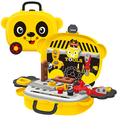 儿童过家家工具箱套装仿真螺丝刀维修台螺丝刀扳手19件套男孩玩具|ms